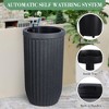 14.5 Inch Tall Planter Set of 2, Self Watering Plant Pot with Water Level Monitoring Device, Large Flower Pot with Hidden Wheels for Living Room - 2 of 4