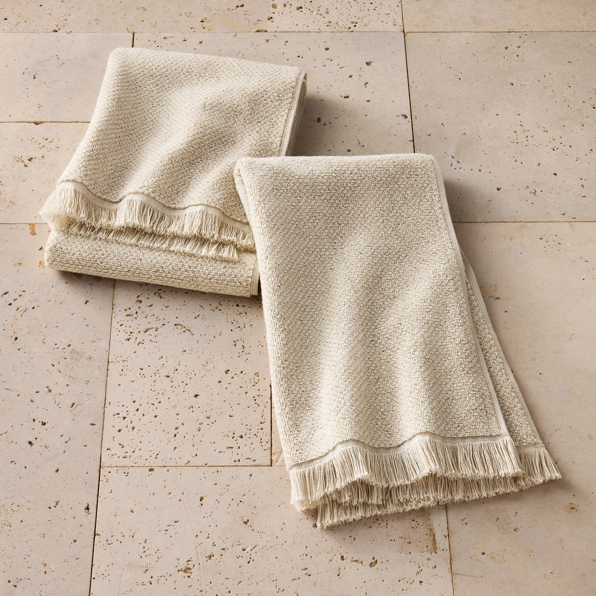 2pk Organic Texture Hand Towel Natural - Casaluna™