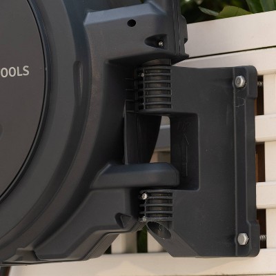 Giraffe Tools 130' Dark Gray Retractable Garden Hose Reel