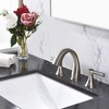 Brushed Nickel 2-Handle 3-Hole Widespread Bath Faucet with Drain - 2 of 4