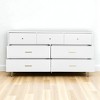 Mshliw 7 Drawer White Dresser with Gold Handles and Metal Legs, Large Chest of Drawers Storage Cabinet for Bedroom, Living Room, or Entryway - 2 of 4