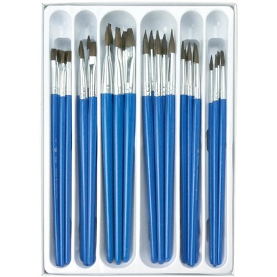 Royal & Langnickel Natural Brushes Classroom Value Pack, Assorted Size, Set of 30