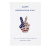 Anna-Kaci Flag Peace Sign Red White Blue Brooch Pin with Patriotic Gift Message Card & Envelope Jewelry Gifts - 2 of 4