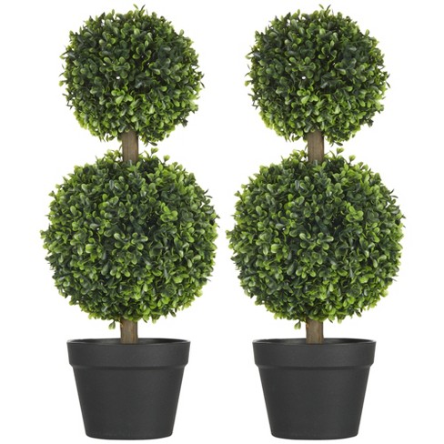 Artificial Topiary Greenery Balls Plants Boxwood Green Outdoor Indoor Décor  Fake