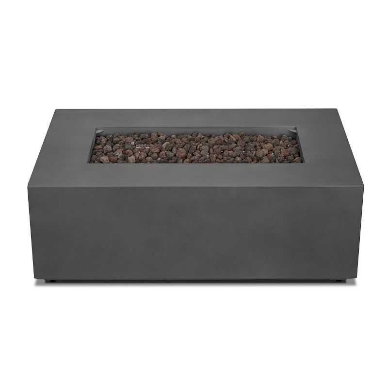 Aegean Small Rectangle Fire Table with NG Conversion Weather Slate - Real Flame, 4 of 13