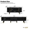Kumasinova 74.8" Rustic Farmhouse TV Stand with Charging Station&Optional Coffee Table Set,Mid-Century Oval Media Console for TV up to 80" - 4 of 4