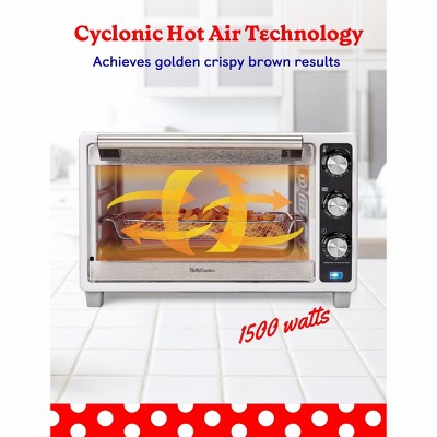 White Stainless Steel 6-Slice Air Fryer Convection Toaster Oven