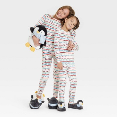 Image of Kids' Fair Isle Print Snuggly Soft Holiday Matching Family Pajama Set - Wondershop™ White 6