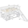 Kumasinova Twin Bunk Bed with Slide & Ladder, Solid Pine Wood Loft Bed Frame with Detachable Fence, Open-Row Lower Space for Kids' Bedroom/Play - 3 of 4