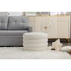 CAVINAS Modern Velvet/Boucle Ottoman Bench Footrest Stool,Small Storage Ottoman for Living Room,Bedroom - 2 of 4