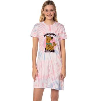 Scooby-Doo Women's Midnight Snack Nightgown Sleep Pajama Shirt For Adults Multicolored