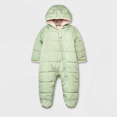 Image of Baby Bunting Snowsuit - Cat & Jack™ Green 3M