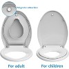 COZONY Round Toilet Seat with Built-In Toddler Seat, Slow-Close Potty Training Toilet Seat for Adults & Kids, Magnetic Child Seat Attachment - 4 of 4