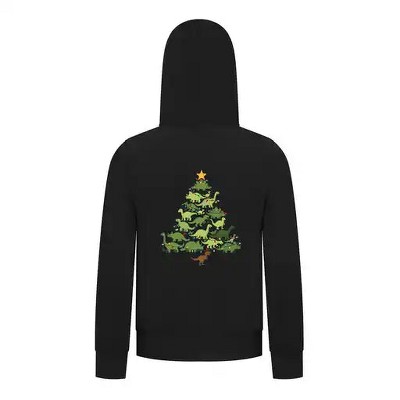 Everyday Kids Christmas Collection Dinosaur Tree Boys Zip Up Hoodie – Holiday Sweatshirt