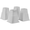 Adjustable Bed Risers - Heavy Duty Furniture Riser Set of 4 in Heights of 8, 5, or 3 Inches for Table risers, Bed Frame Risers in White – Homeitusa - 2 of 4
