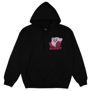 Nintendo Men's Kirby Pink Puff Repeat Gamer Pullover Hoodie - 1 of 4