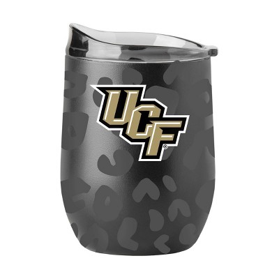 NCAA UCF Knights 16oz Black Leopard Stainless Steel Wine Tumbler