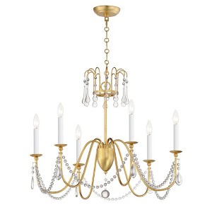 Maxim Lighting Plumette 6 - Light Chandelier in  Gold Leaf - 1 of 1