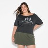 Women's Short Sleeve Off the Shoulder Boxy T-Shirt - Wild Fable™ - 2 of 3