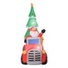 7.5ft Christmas Inflatable Santa Claus Driving a Fire Truck with Tree, Outdoor Blow-Up Yard Decoration with LED Lights Display - 2 of 4
