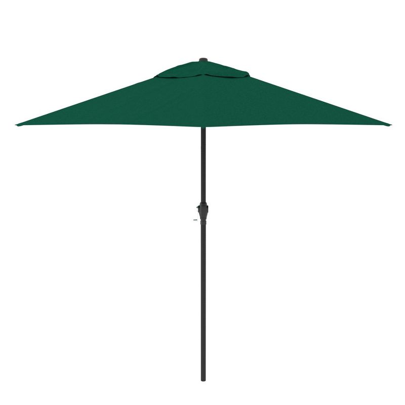 9&#39; x 9&#39; Steel Market Polyester Patio Umbrella with Crank Lift and Push-Button Tilt Hunter Green - Astella, 1 of 7