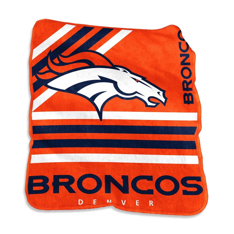NFL Denver Broncos Raschel Throw Blanket, 1 of 2