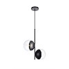 Elegant Lighting Eclipse 2 Lights Black Pendant With Clear Glass - 3 of 4