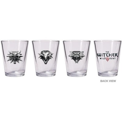 Dark Horse Comics The Witcher 3 Wild Hunt 3-Piece Shot Glass Set | Wolf | Cat | Griffin