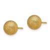 Chisel Stainless Steel Polished Laser cut Yellow IP-plated 8mm Ball Stud Earrings - 2 of 4