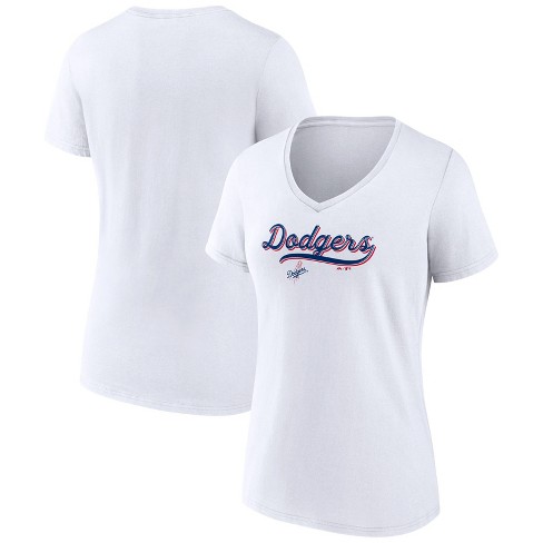 Mlb Los Angeles Dodgers Women s V neck Core T shirt L Target