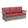 Belord 79" Outdoor Patio Sofa, All-Weather Gray Wicker 3-Seater Couch with 5-Inch Wide Armrests and Thick Cushions for Porch, Deck, or Backyard - 3 of 4