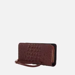 MKF Collection Eve Genuine Leather Crocodile-embossed Women’s Wristlet Wallet by Mia K - 1 of 3