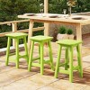 WestinTrends Malibu 24" All Weather Hdpe Outdoor Patio Square Backless Counter Stool (Set of 3) - 2 of 4