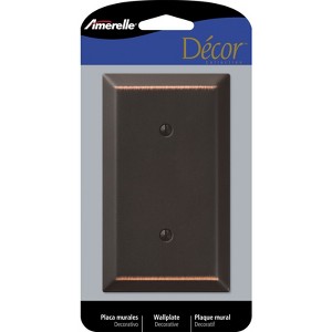 Amerelle Century Aged Bronze Bronze 1 gang Stamped Steel Blank Wall Plate 1 pk - 1 of 1