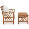 vidaXL 2 Piece Patio Lounge Set with Cushions Solid Acacia Wood - 2 of 4
