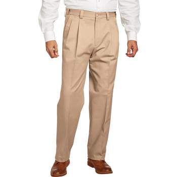Kingsize Men's Big & Tall Expandable Waist Corduroy Pleat-Front Pants
