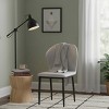LeisureMod Upholstered Dining Chair in Fabric with Iron Legs Mosaic Series - 2 of 4