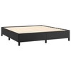 vidaXL Modern Faux Leather Bed Frame, California King Size, Black, Sturdy Construction - 4 of 4
