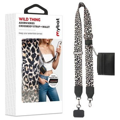 MyBat Wild Thing Adorn Series Crossbody Phone Strap with Wallet - Leopard Print