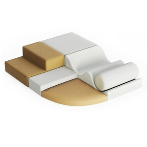 4 Piece Climbing Toy Set, Lightweight Foam Building Blocks for Kids, Colorful Indoor Soft Play Equipment for Crawling and Sliding, Easy to Clean - 1 of 4