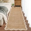 Washable Area Rug Modern Scalloped Rugs for Living Room Bedroom Soft Thin Non Slip Non Shedding Indoor Floor Carpet - 2 of 4