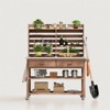 VYNXARIA K&K 64.9"H Outdoor Potting Bench with Lockable Wheels & Stainless Steel Top - 4 of 4