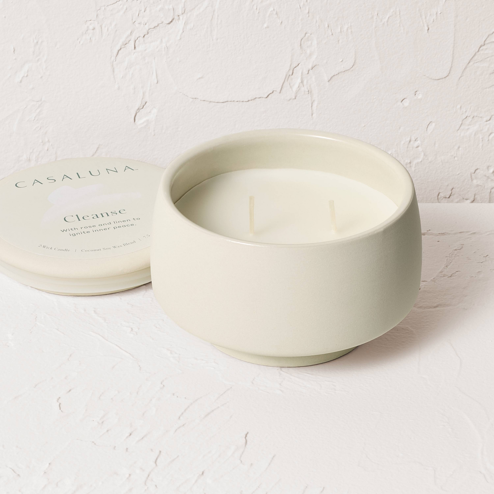 2 Wick Lidded Cleanse Jar Candle 7.5oz - Casaluna™