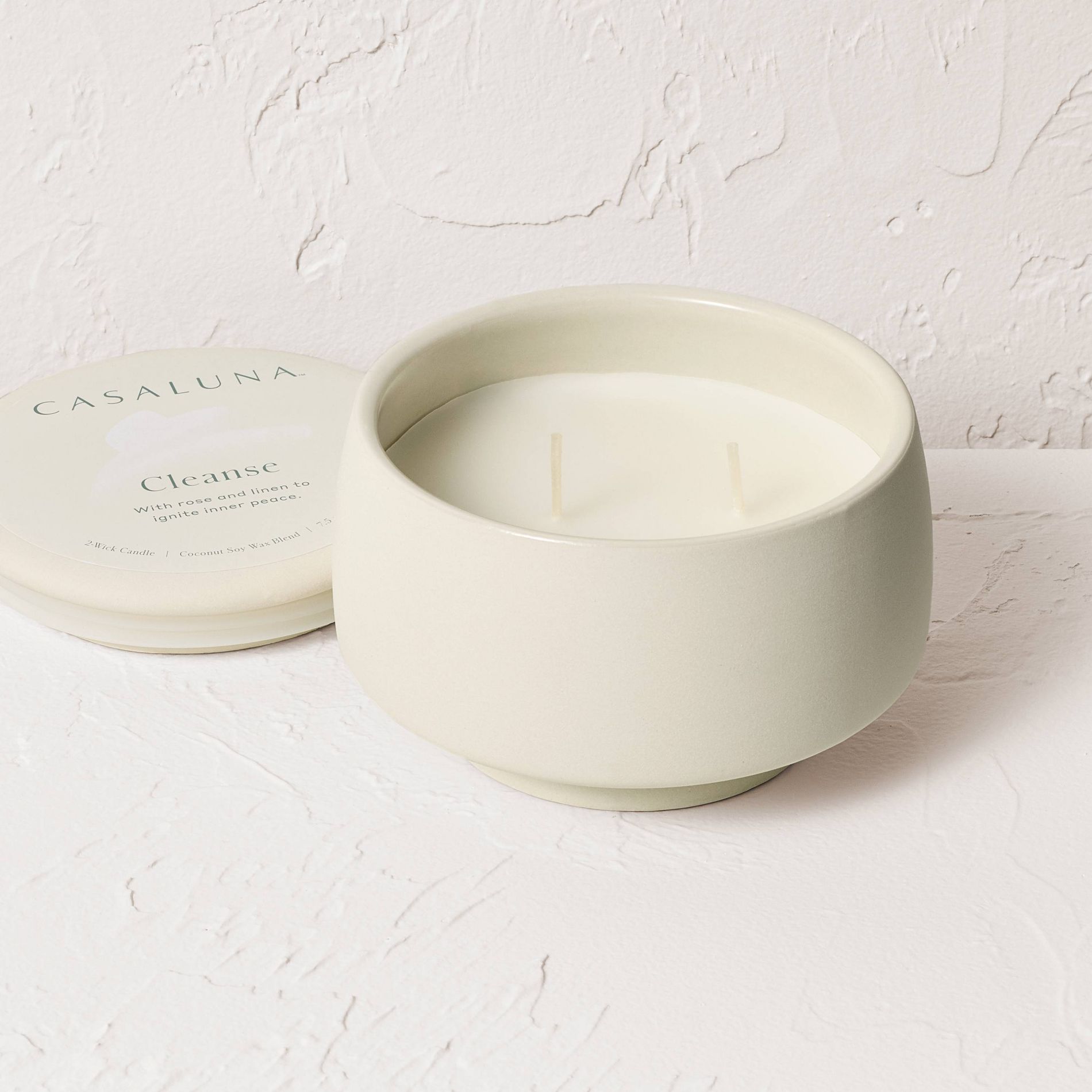 2 Wick Lidded Cleanse Jar Candle 7.5oz - Casaluna™