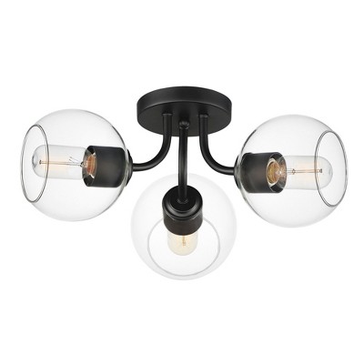 Maxim Lighting Knox 3 - Light Semi-Flush Mount in  Black