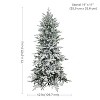 Sunnydaze Indoor Artificial Unlit Slim Christmas Tree with Metal Stand and Hinged Branches - 3 of 4