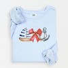 Simply Sage Market Coquette Ship Anchor Lightweight Garment Dyed Sweatshirt - S - Hydrangea - 2 of 4