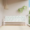 vidaXL Bench Cushion Water Repellent Outdoor Seat Cushion Pad Oxford Fabric - White and Green 78.7" - 3 of 4