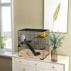 Hamster Cage with Glass Bottom and Ramps 3 Tier Habitat for Syrian Dwarf Hamsters and Gerbils with Wheel Platforms Hut Food Dish - LAOTIES - 2 of 4