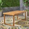 NicBex Outdoor Dining Table,Square/Rectangular Patio Table with Acacia Wood Top for 3-4 Person,Outdoor Furniture - 4 of 4